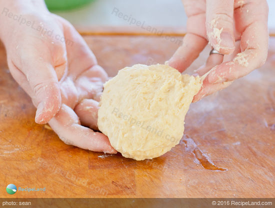 Spatzle dough should be slightly sticky, yet still elastic and firm