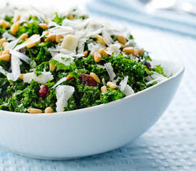 Kale Salad with Pinenuts, Currants and Parmesan