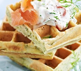 Savory Waffles with Salmon 