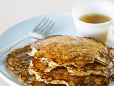 Pancakes with Syrup and Oatmeal