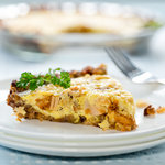 Leftover Stuffing & Turkey Quiche