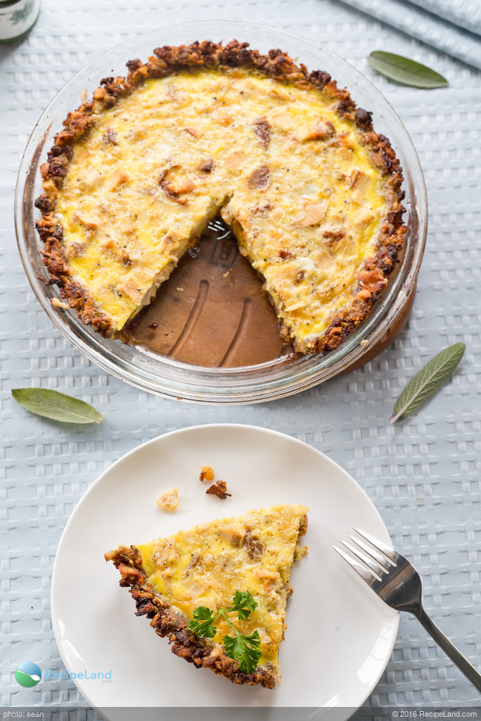 Easy Leftover Stuffing and Turkey Quiche