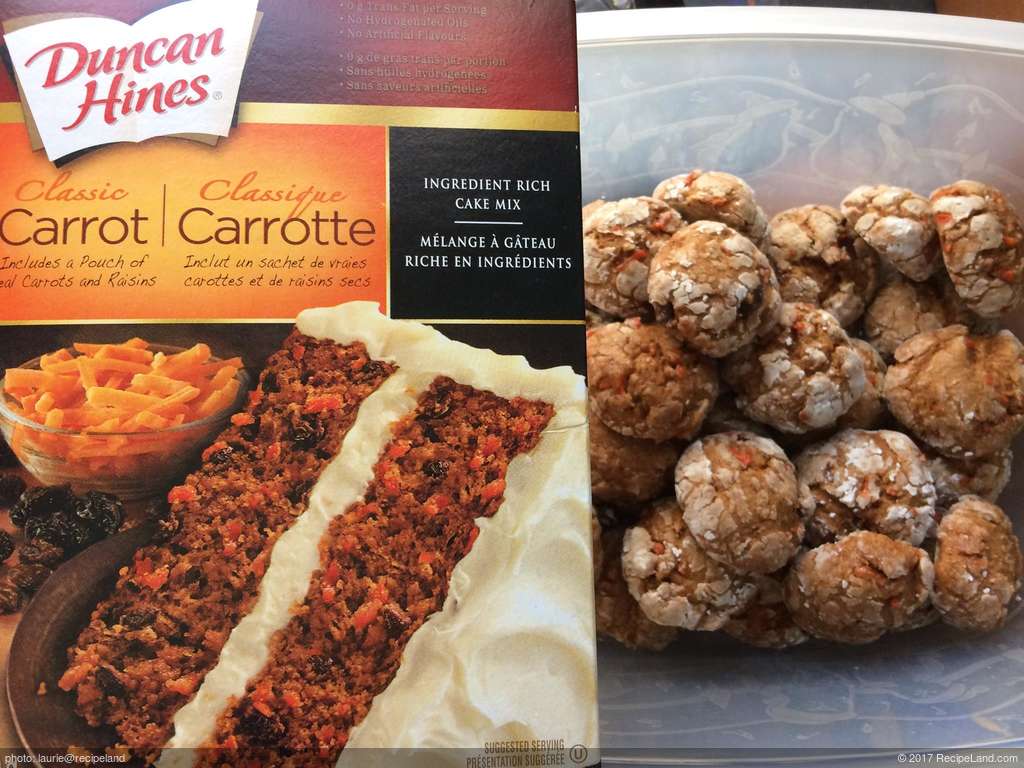 Carrot Cake Crinkle Cookies recipe