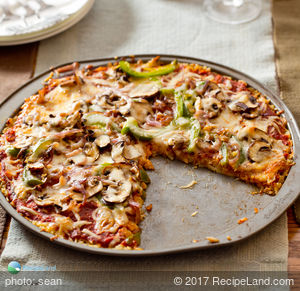 Pizza with Rice Crust (Gluten-free) recipe