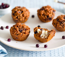 Blueberry Bran Molasses Muffins