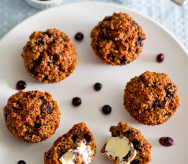 Blueberry Bran Molasses Muffins