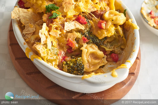 Chicken Tortellini Casserole close-up