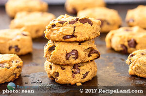 Peanut Butter, Chocolate Chip and Chickpea Cookies (Gluten-free)