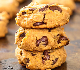 Peanut Butter, Chocolate Chip and Chickpea Cookies (Gluten-free)