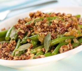 Skillet Green Beans in Orange Essence with Maple Toasted Pecans