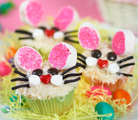 Bunny Face Easter Cupcakes