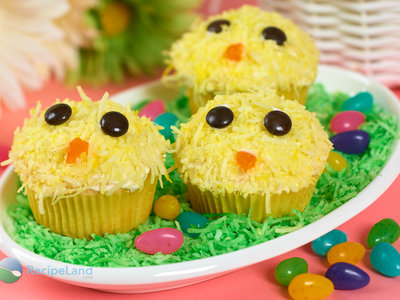 Baby Chicks Cupcakes-Easter