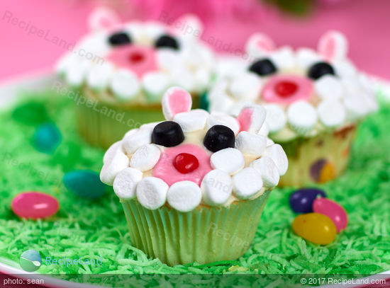 These lamb face cupcakes are too cute, and also they are so easy to make, the buttery cupcakes are coated with the vanilla frosting and marshmallows, great cupcakes for your Easter!