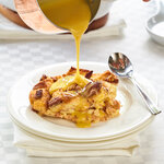 Best bread pudding recipe with a vanilla custard bottom and a lovely rich whiskey sauce for serving. Decadent and utterly delicious. Turns stale bread into true comfort food.