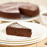 This flourless chocolate mocha cake is moist, rich and super chocolaty. You won't believe it's flour-less, so your gluten-free friends or family can all enjoy one or two slices of this decadent cake.