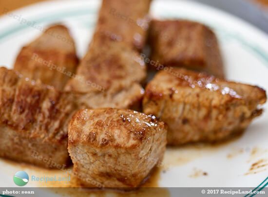 Brown the stewing beef cubes for maximum flavor