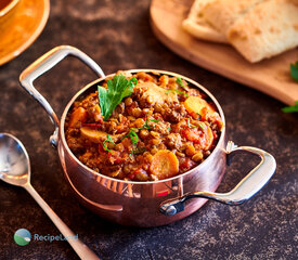 Beef Vegetable Soup with Lentils