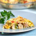 A upscale low-carb, gluten-free version of an easy tuna casserole. Whip together an easy crustless tuna quiche with just cheese, eggs and milk.