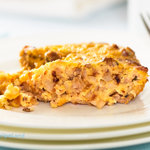 A scrumptious hash brown breakfast casserole with sausage (or bacon) that’s perfectly sized for two servings.