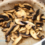 Mushrooms and butter, cooking