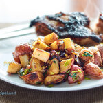 Garlic and Soy Roasted Potatoes with Scallions