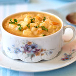 Easy crock pot potato soup. Serve with chopped green onions and slice cheddar cheese. SUPERB! Absolutely wonderful.