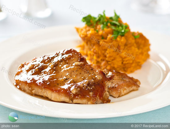 Lean and boneless pan fried pork loin chops cook up in a flash. Glazed with Asian-inspired flavors, this juicy quick & easy pork chop recipe is a quick and easy weeknight family hit!