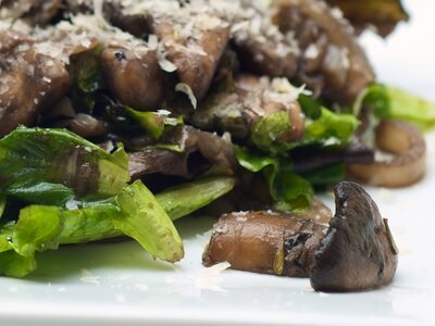 Mushroom and Mixed Greens salad