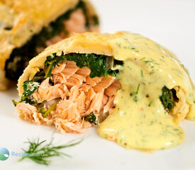 Salmon Wellington with Dilled Hollandaise