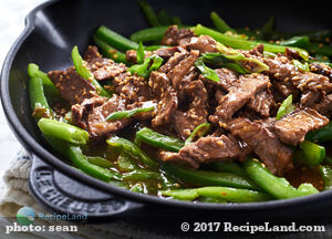 Honey-Soy Steak Strips Over Rice for Two