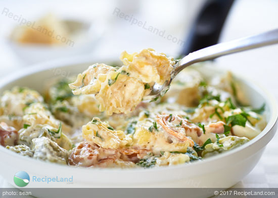 So easy, so simple, and so deliciously creamy. An easy alfredo sauce enriched with garlic coats the tortellini. Best of all, it's ready in 20 minutes flat!