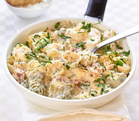 Easy Alfredo Tortellini with Garlic for Two