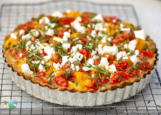 Roasted Cherry Tomato and Feta Tart