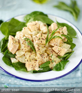 Chicken Potato and Spinach Salad recipe