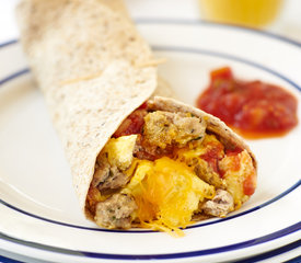 Cheesy Breakfast Sausage Tortillas