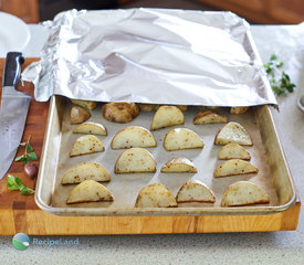 Oven-roasted Potatoes with Garlic, Olives, Feta and, Oregano