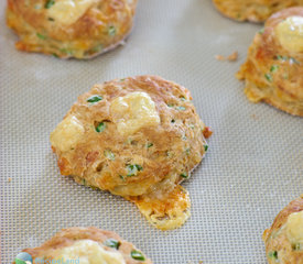 Flaky Garlic Scape Buttermilk Biscuits with Swiss Cheese