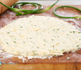 Flaky Garlic Scape Buttermilk Biscuits with Swiss Cheese