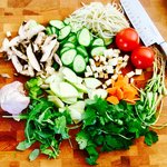 Loaded Vegetable and Quinoa Salad with Miso Orange Dressing