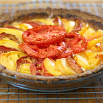 Cheesy Herbed Heirloom Tomato Pie