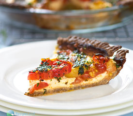 Cheesy Herbed Heirloom Tomato Pie