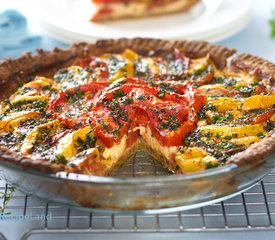 Cheesy Herbed Heirloom Tomato Pie