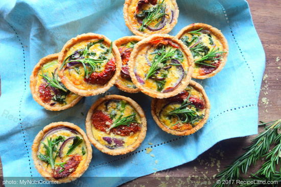 Mini Quiche Tarts Recipe | RecipeLand