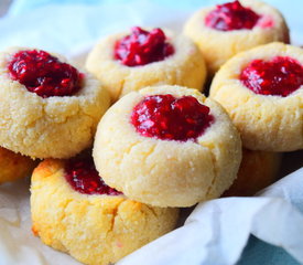 Raspberry & Coconut Thumbprint Cookies