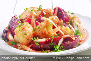 Cauliflower & Beet Salad in Curry-Mustard Vinaigrette