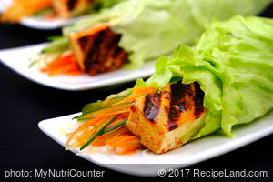 Bulgogi-Spiced Tofu Wraps with Kimchi Slaw