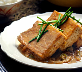 Braised Tofu in Spicy Peanut Sauce