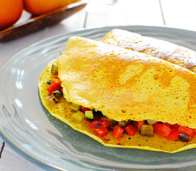 Vegan Roasted Vegetable Omelette