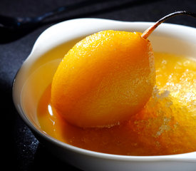 Golden Pears with Spiced Maple Granita