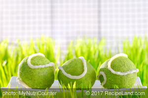Tennis Ball Spinach Cakes
